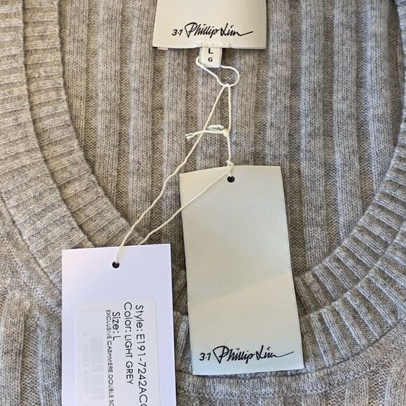 3.1 Phillip Lim 100% cashmere exclusive double scoop neck tank size M, L , NWT - Picture 6 of 8